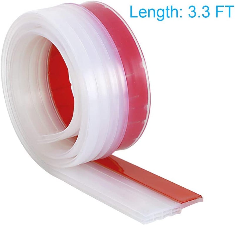 SUNMON Silicone Door Draft Stopper â€“ 39 inches Door Seal Strip for Under Door Seal Gap Interior & Exterior Doors Weather Stripping Soundproof ï¼ˆTransparentï¼‰ - Image 5